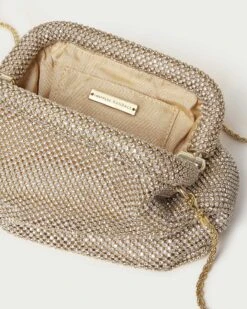 Loeffler Randall Doreen Gold Diamanté Frame Pouch -Loeffler Randall DOREEN DIAM GOLD 4