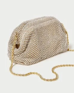 Loeffler Randall Doris Gold Diamanté Mini Pouch 7 Loeffler Randall Doris Gold Diamanté Mini Pouch -Loeffler Randall DORIS DIAM GOLD 3