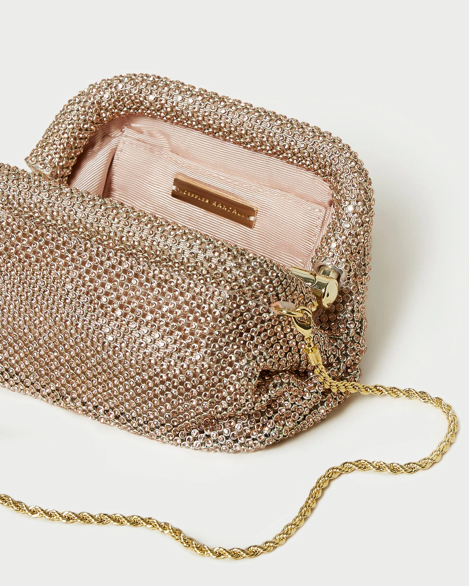Loeffler Randall Doris Peach Diamanté Mini Pouch 3 Loeffler Randall Doris Peach Diamanté Mini Pouch - Image 3