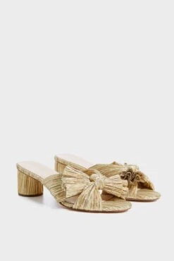 Loeffler Randall Gold Emilia Pleated Knot Mules -Loeffler Randall DvW1YgW4DkKxoXQebqK6Wp7athtFrCMC 1