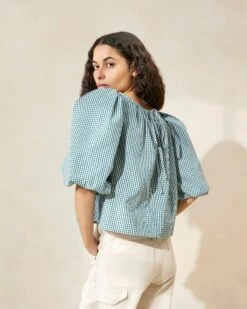 Loeffler Randall Eliza Green Gingham Tent Blouse -Loeffler Randall ELIZA CTN MGRGI 095copy f1636714 01db 403c 861f 5dcb40242cd9