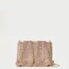 Loeffler Randall Ember Peach Diamanté Gathered Clutch