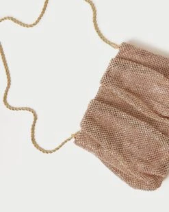 Loeffler Randall Ember Peach Diamanté Gathered Clutch -Loeffler Randall EMBER DIAM LTPEA 3