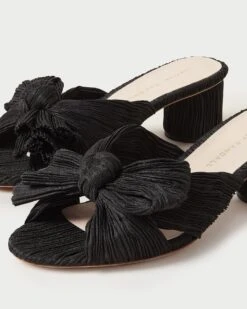 Loeffler Randall Emilia Black Pleated Bow Heel 7 Loeffler Randall Emilia Black Pleated Bow Heel -Loeffler Randall EMILIA PLFA BLACK 3