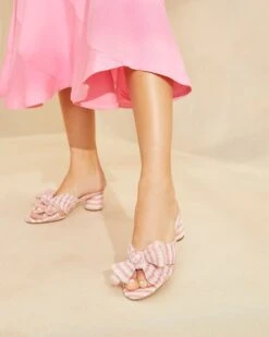 Loeffler Randall Emilia Pink Gingham Bow Heel 9 Loeffler Randall Emilia Pink Gingham Bow Heel -Loeffler Randall EMILIA PLFA SPKGI 085copy