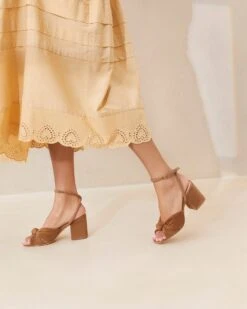 Loeffler Randall Fiamma Cacao Knot Mid-Heel Sandal -Loeffler Randall FIAMMA KS CACAO 006copy