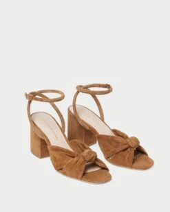 Loeffler Randall Fiamma Cacao Knot Mid-Heel Sandal -Loeffler Randall FIAMMA KS KAKAO 4 1