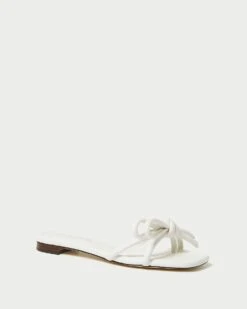 Loeffler Randall Hadley White Bow Sandal