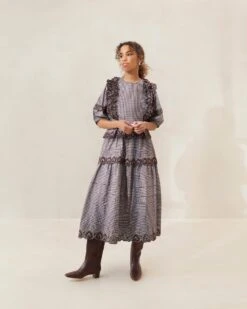 Loeffler Randall Ivee Plaid Heart Broderie Dress