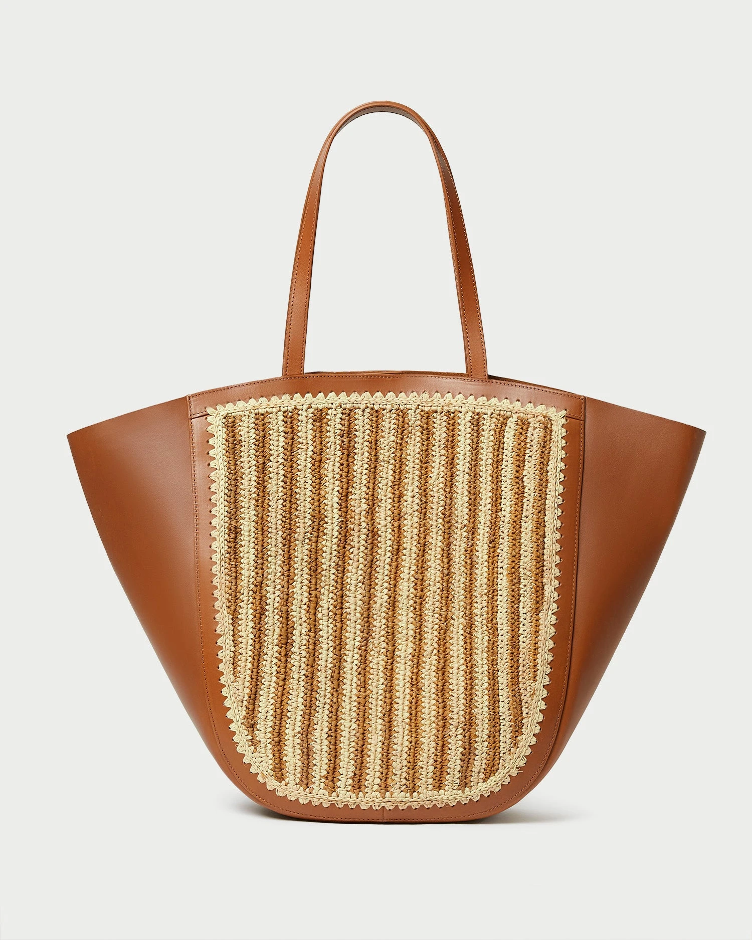 Loeffler Randall Katia Natural/Brown Winged Tote 1 Loeffler Randall Katia Natural/Brown Winged Tote