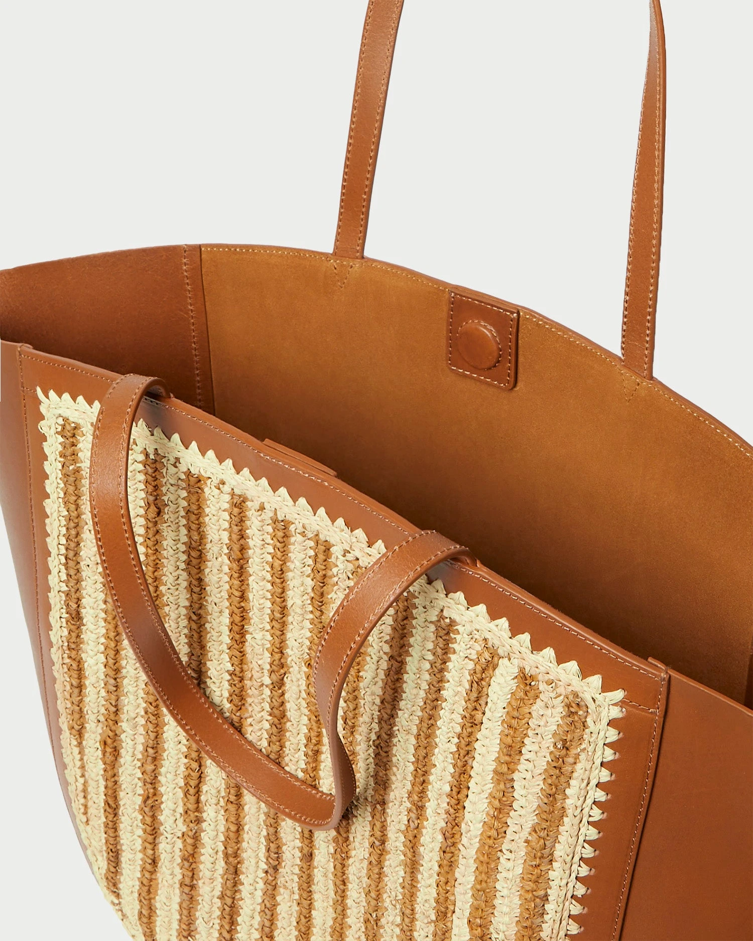 Loeffler Randall Katia Natural/Brown Winged Tote 3 Loeffler Randall Katia Natural/Brown Winged Tote - Image 3