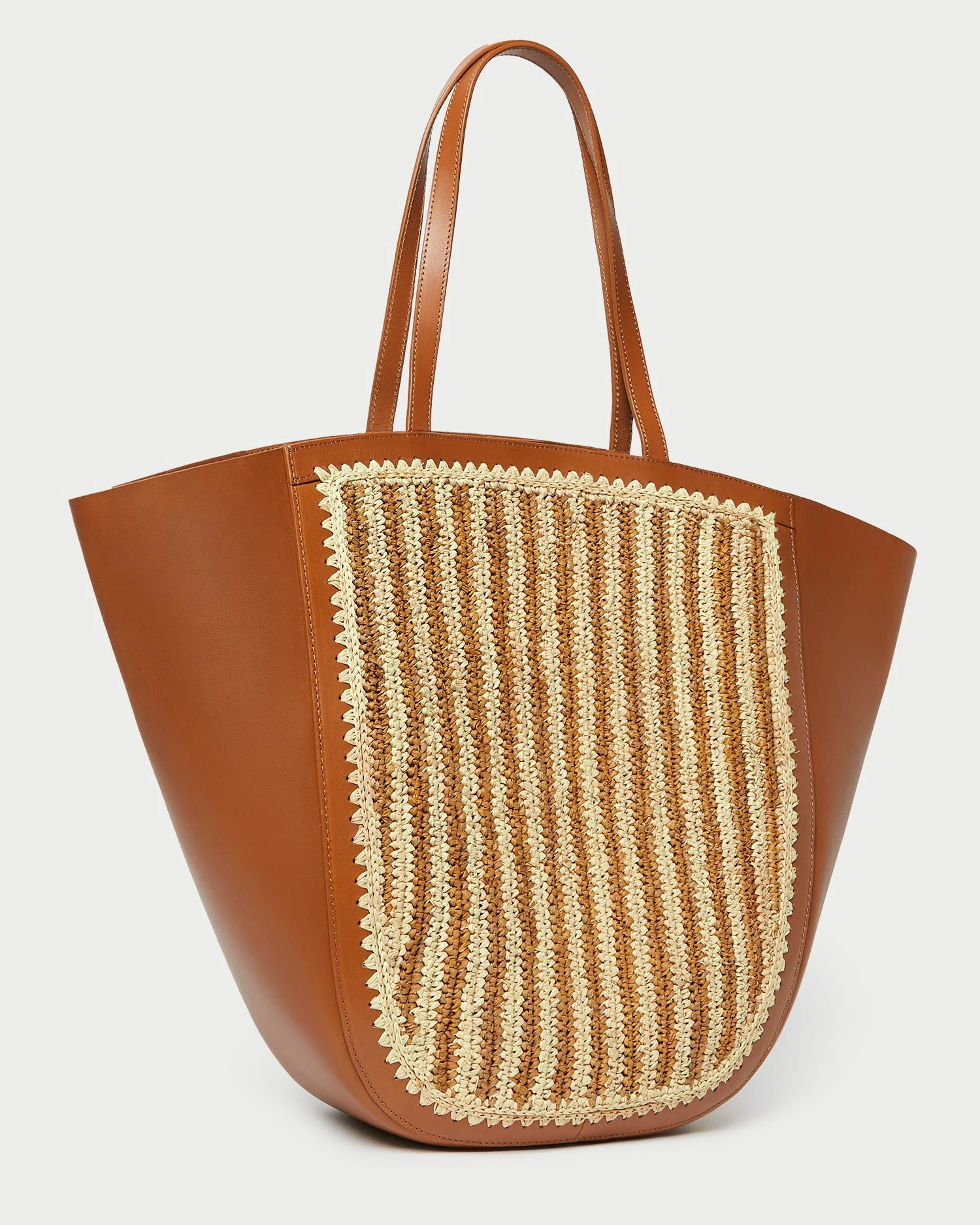 Loeffler Randall Katia Natural/Brown Winged Tote 4 Loeffler Randall Katia Natural/Brown Winged Tote - Image 4