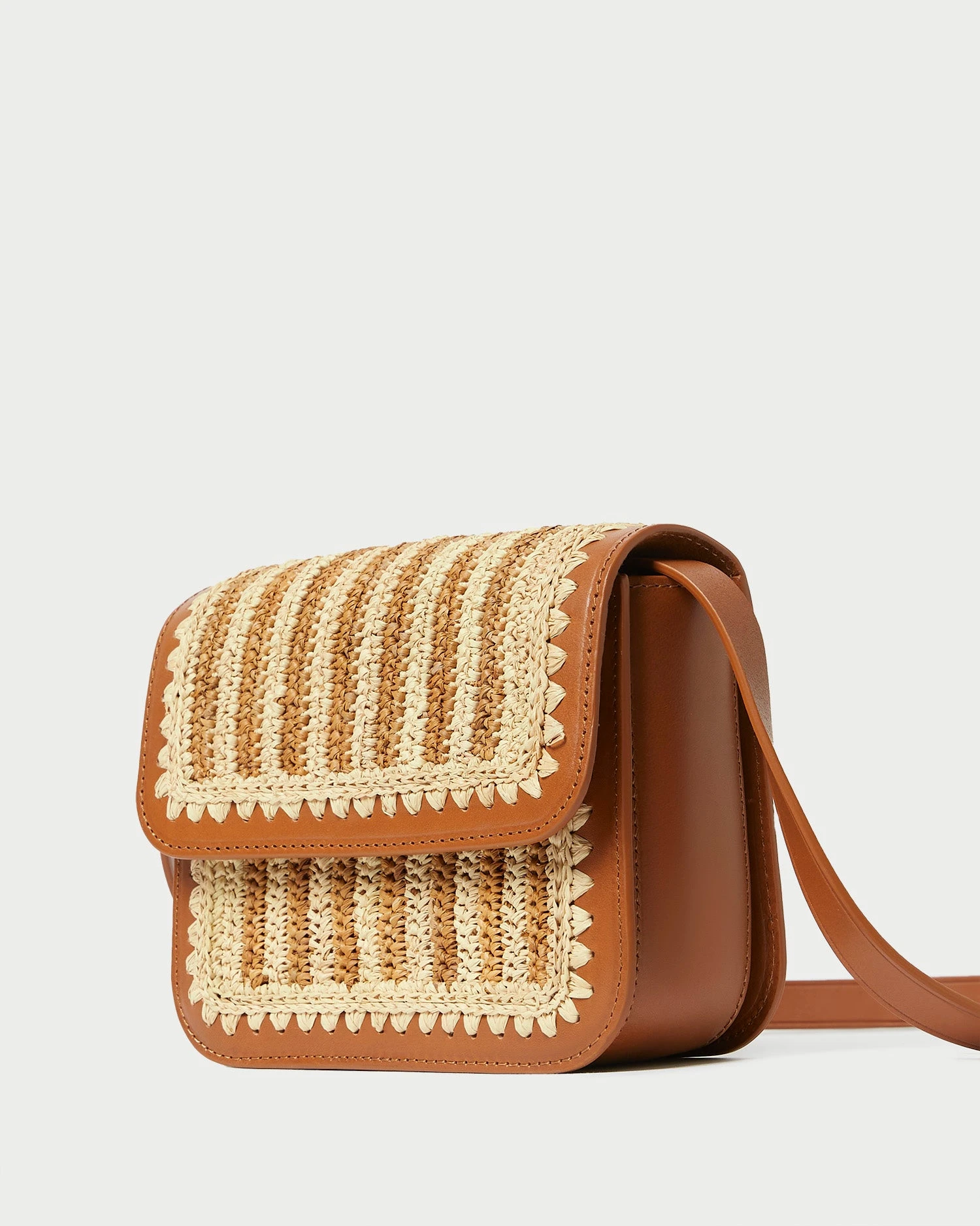 Loeffler Randall Kenton Natural/Brown Crocheted Crossbody 2 Loeffler Randall Kenton Natural/Brown Crocheted Crossbody - Image 2