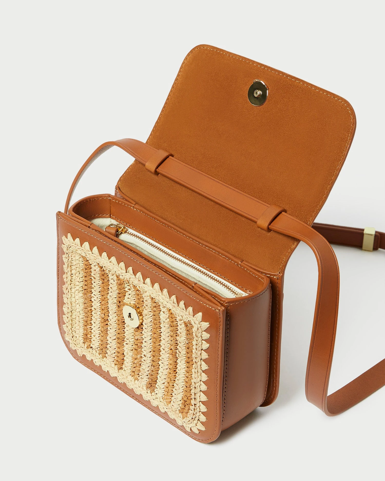 Loeffler Randall Kenton Natural/Brown Crocheted Crossbody 3 Loeffler Randall Kenton Natural/Brown Crocheted Crossbody - Image 3