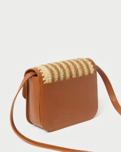 Loeffler Randall Kenton Natural/Brown Crocheted Crossbody 8 Loeffler Randall Kenton Natural/Brown Crocheted Crossbody -Loeffler Randall KENTON RL NATBC 4