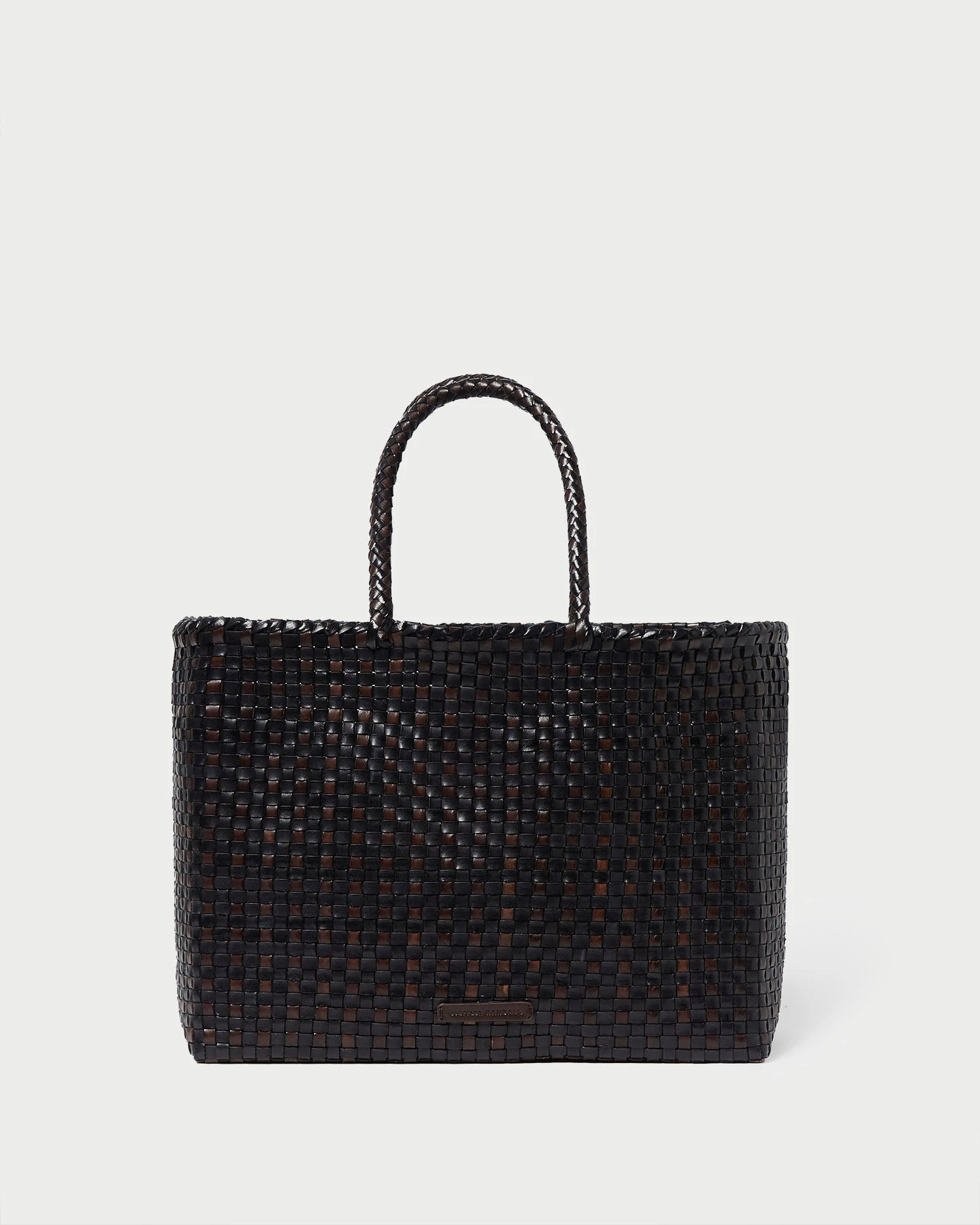 Loeffler Randall Klara Chocolate/Black Woven Tote 1 Loeffler Randall Klara Chocolate/Black Woven Tote