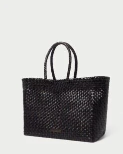 Loeffler Randall Klara Chocolate/Black Woven Tote 7 Loeffler Randall Klara Chocolate/Black Woven Tote -Loeffler Randall KLARA WL CHOBL 3