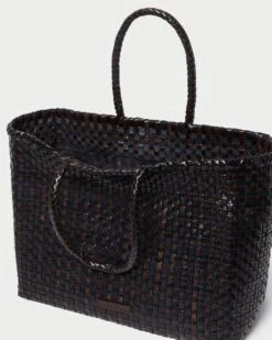 Loeffler Randall Klara Chocolate/Black Woven Tote 8 Loeffler Randall Klara Chocolate/Black Woven Tote -Loeffler Randall KLARA WL CHOBL 4