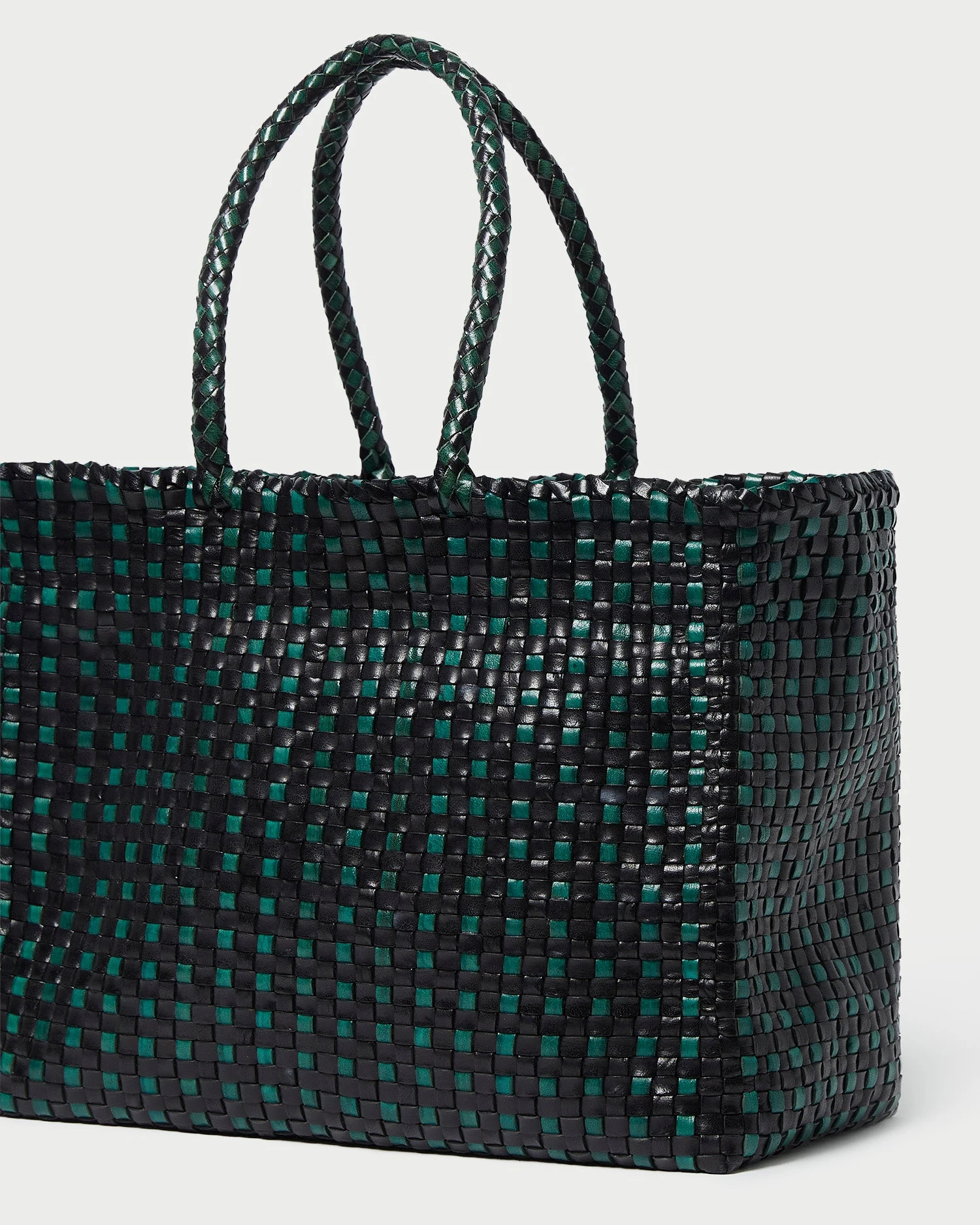 Loeffler Randall Klara Forest/Black Woven Tote 2 Loeffler Randall Klara Forest/Black Woven Tote - Image 2