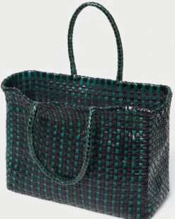 Loeffler Randall Klara Forest/Black Woven Tote 8 Loeffler Randall Klara Forest/Black Woven Tote -Loeffler Randall KLARA WL FORBL 4