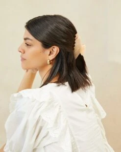 Loeffler Randall Koda Beige Marble Hair Claw -Loeffler Randall KODA RES BGMAR 056copy