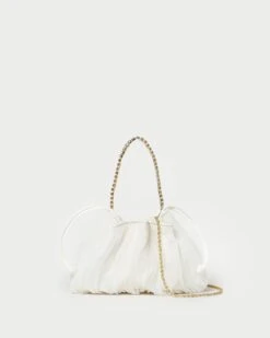 Loeffler Randall Layne Pearl/Rhinestone Pleated Pouch