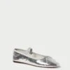 Loeffler Randall Leonie Silver Ballet Flat