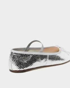 Loeffler Randall Leonie Silver Ballet Flat 8 Loeffler Randall Leonie Silver Ballet Flat -Loeffler Randall LEONIE EMSK SILVR 4