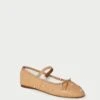 Loeffler Randall Leonie Caramel Crystal Ballet Flat