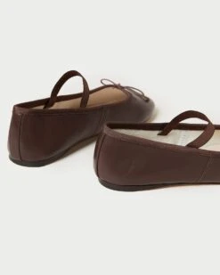 Loeffler Randall Leonie Chocolate Leather Ballet Flat -Loeffler Randall LEONIE GLCF CHOCO 4