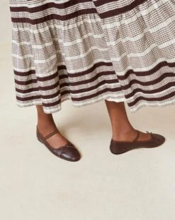 Loeffler Randall Leonie Chocolate Leather Ballet Flat -Loeffler Randall LEONIE GLCF CHOCO 5