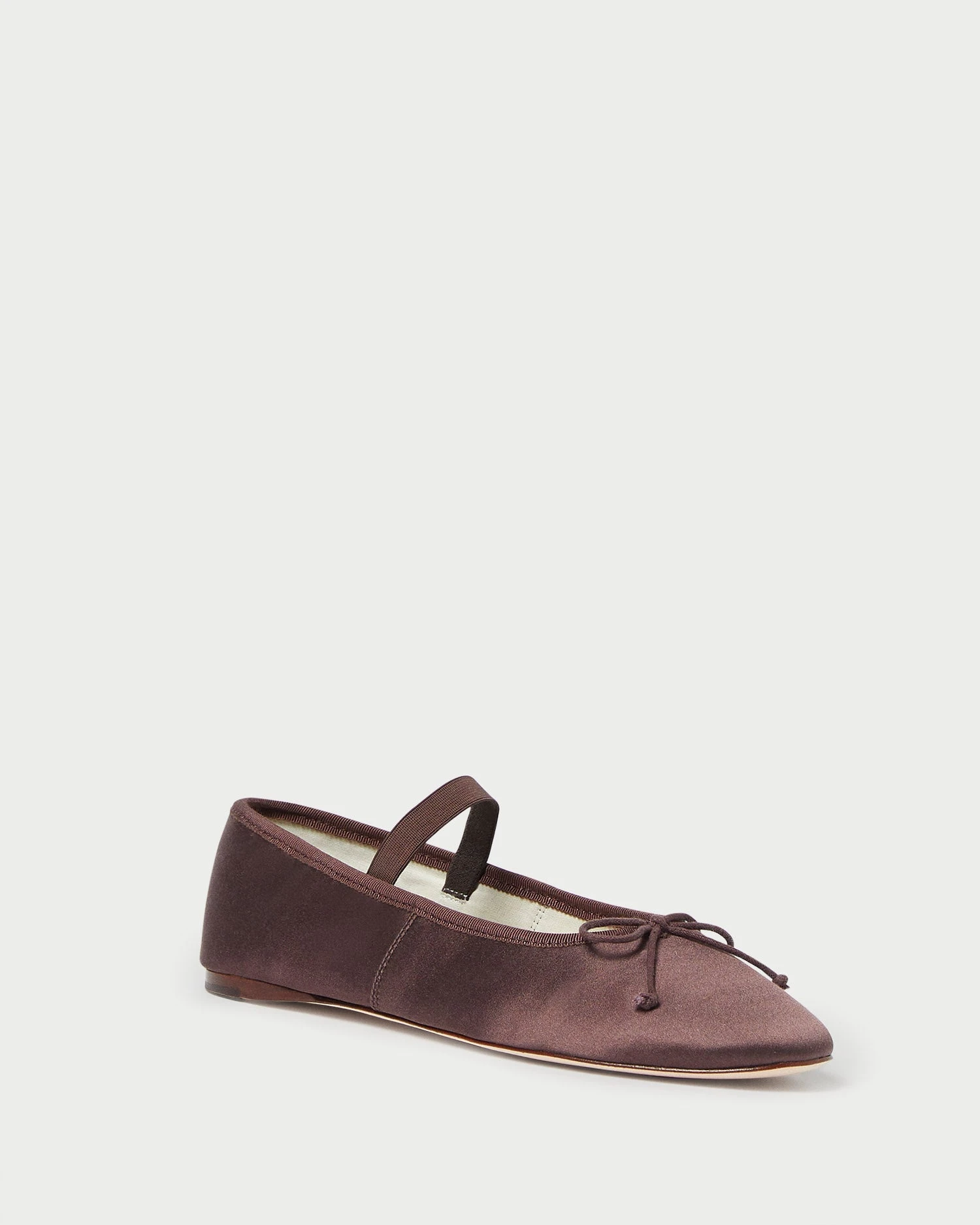 Loeffler Randall Leonie Chocolate Satin Ballet Flat 1 Loeffler Randall Leonie Chocolate Satin Ballet Flat