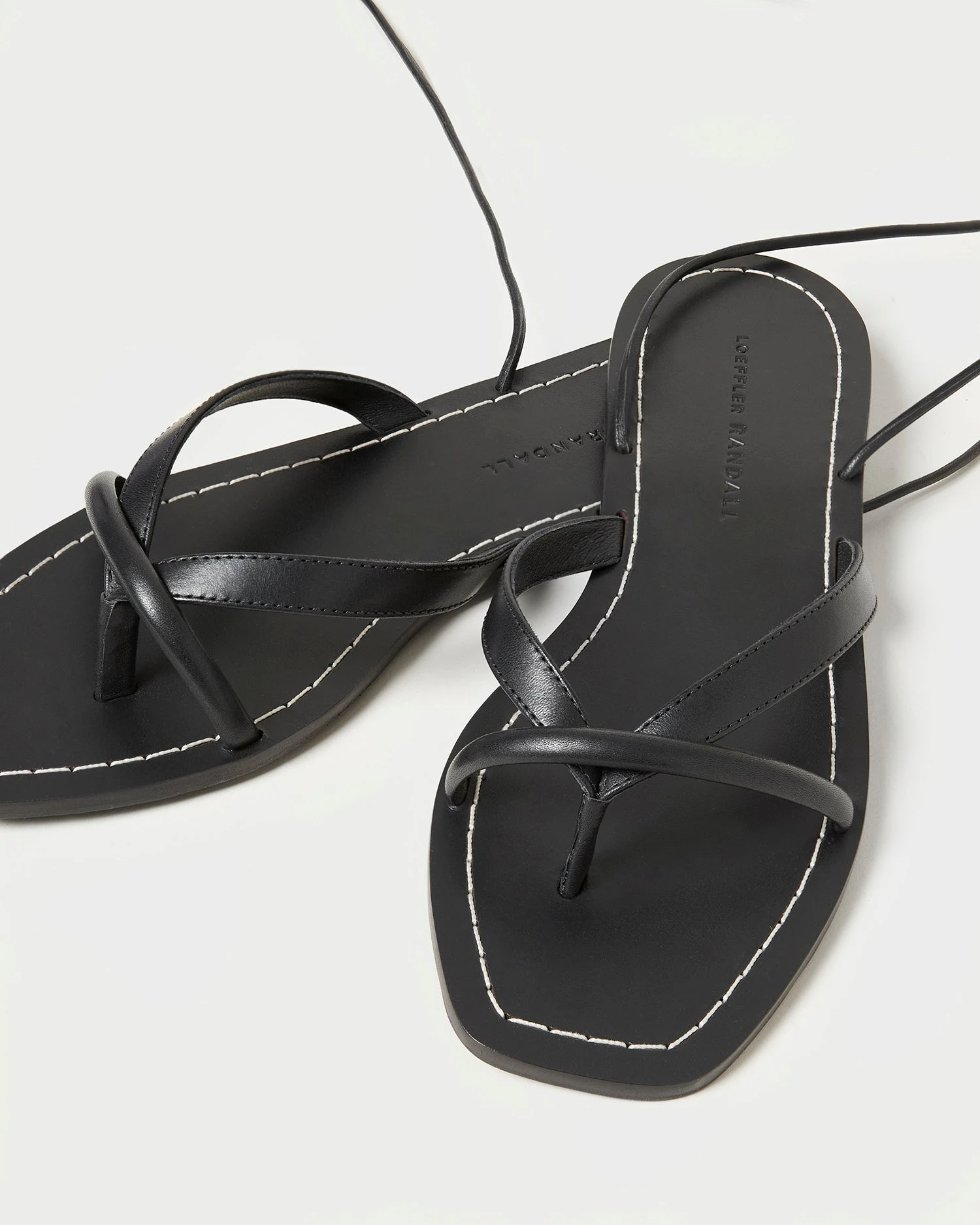 Loeffler Randall Lilla Black Thong Wrap Sandal 3 Loeffler Randall Lilla Black Thong Wrap Sandal - Image 3