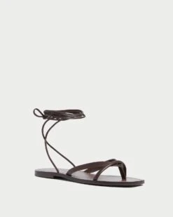 Loeffler Randall Lilla Espresso Thong Wrap Sandal