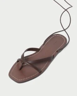 Loeffler Randall Lilla Espresso Thong Wrap Sandal 8 Loeffler Randall Lilla Espresso Thong Wrap Sandal -Loeffler Randall LILLA VA ESPRE 4copy