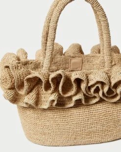 Loeffler Randall Lori Natural Raffia Ruffle Tote -Loeffler Randall LORI RL NATRL 3