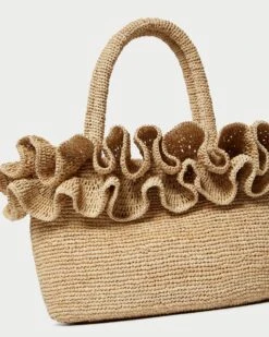 Loeffler Randall Lori Natural Raffia Ruffle Tote -Loeffler Randall LORI RL NATRL 4