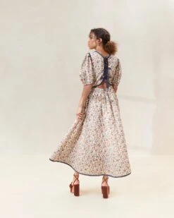 Loeffler Randall Lottie Cream Floral Quilted Dress 5 Loeffler Randall Lottie Cream Floral Quilted Dress -Loeffler Randall LOTTIE QCTN CRFFL 060copy