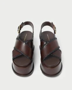 Loeffler Randall Mae Espresso/Black Platform Sandal -Loeffler Randall MAE RL ESPBL 3