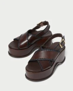 Loeffler Randall Mae Espresso/Black Platform Sandal -Loeffler Randall MAE RL ESPBL 4