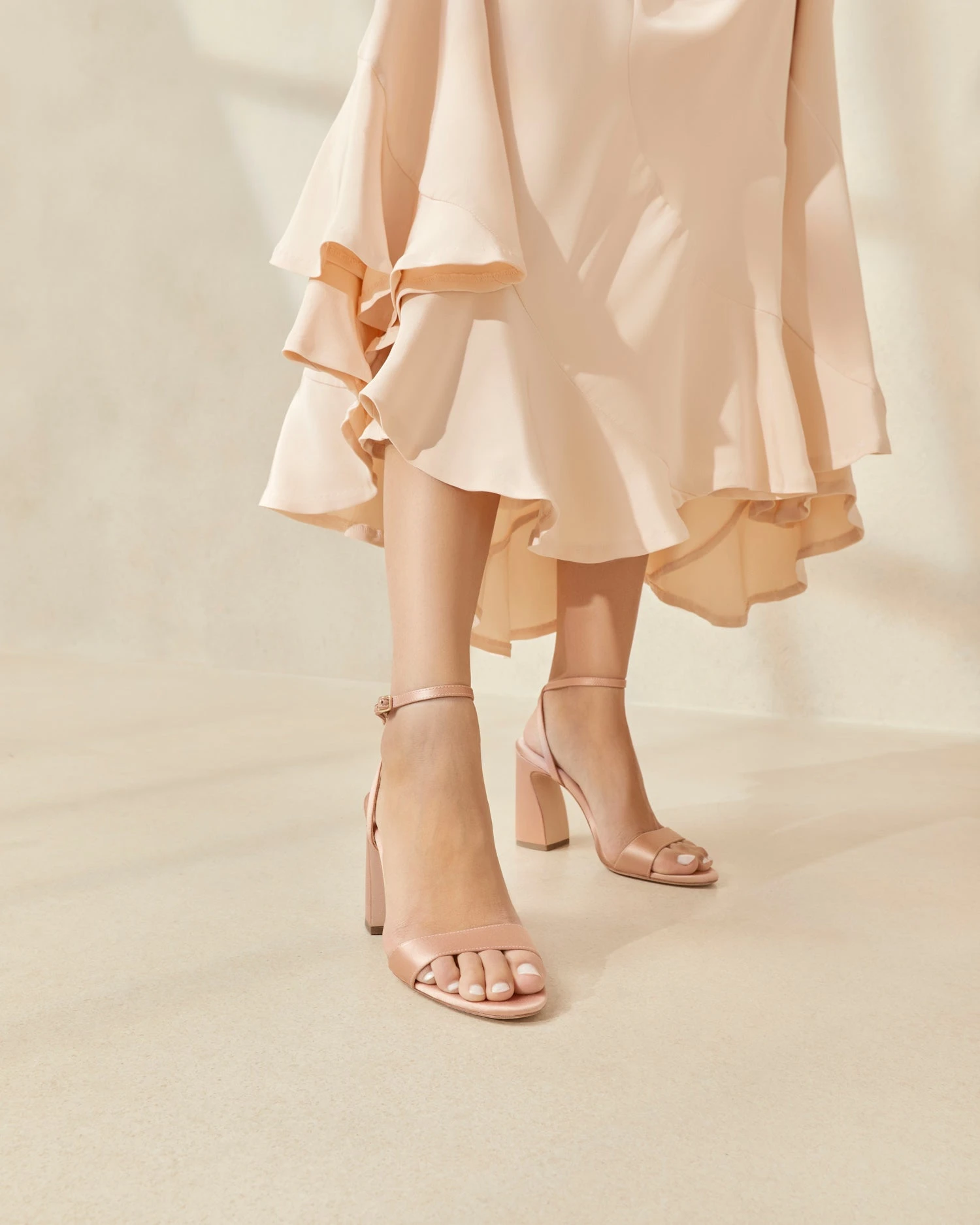 Loeffler Randall Malia Blush Curved-Heel Sandal 5 Loeffler Randall Malia Blush Curved-Heel Sandal - Image 5