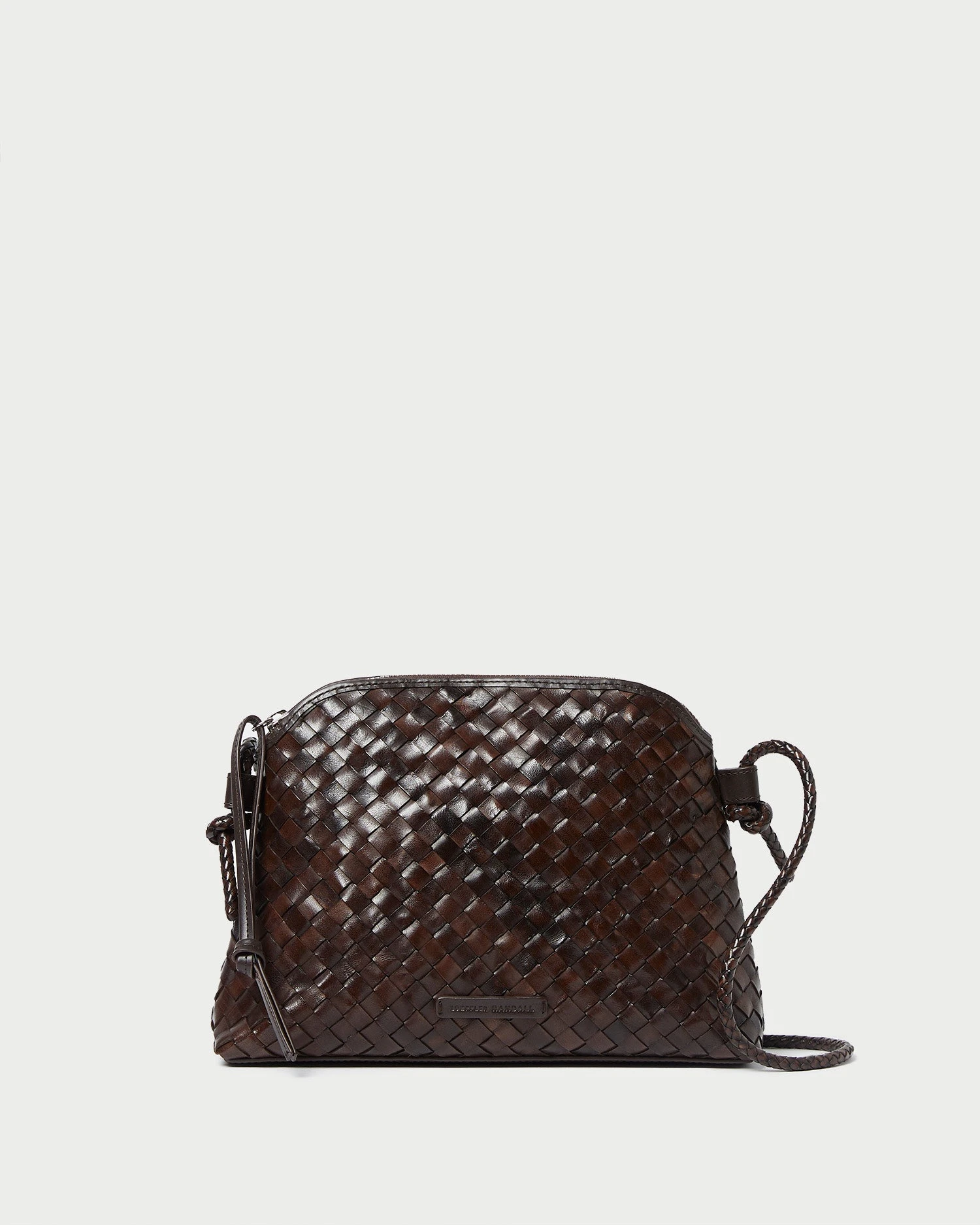 Loeffler Randall Mallory Chocolate Woven Crossbody 1 Loeffler Randall Mallory Chocolate Woven Crossbody