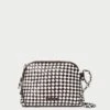 Loeffler Randall Mallory Chocolate/White Woven Crossbody