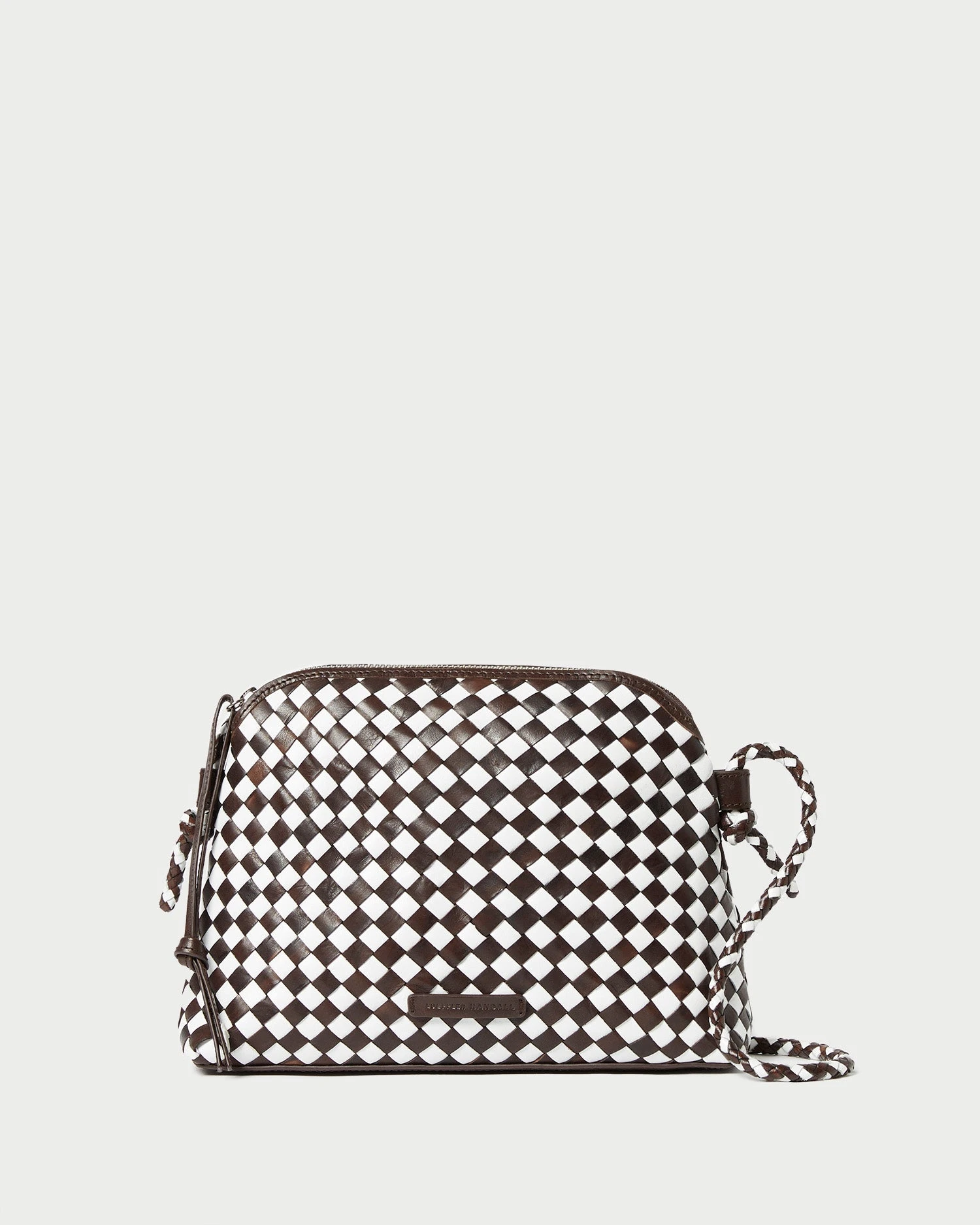 Loeffler Randall Mallory Chocolate/White Woven Crossbody 1 Loeffler Randall Mallory Chocolate/White Woven Crossbody