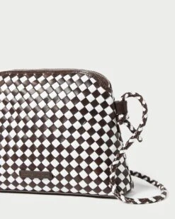 Loeffler Randall Mallory Chocolate/White Woven Crossbody 7 Loeffler Randall Mallory Chocolate/White Woven Crossbody -Loeffler Randall MALLORY SWL CHWHI 3