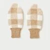 Loeffler Randall Marcel Camel/Cream Knit Mittens