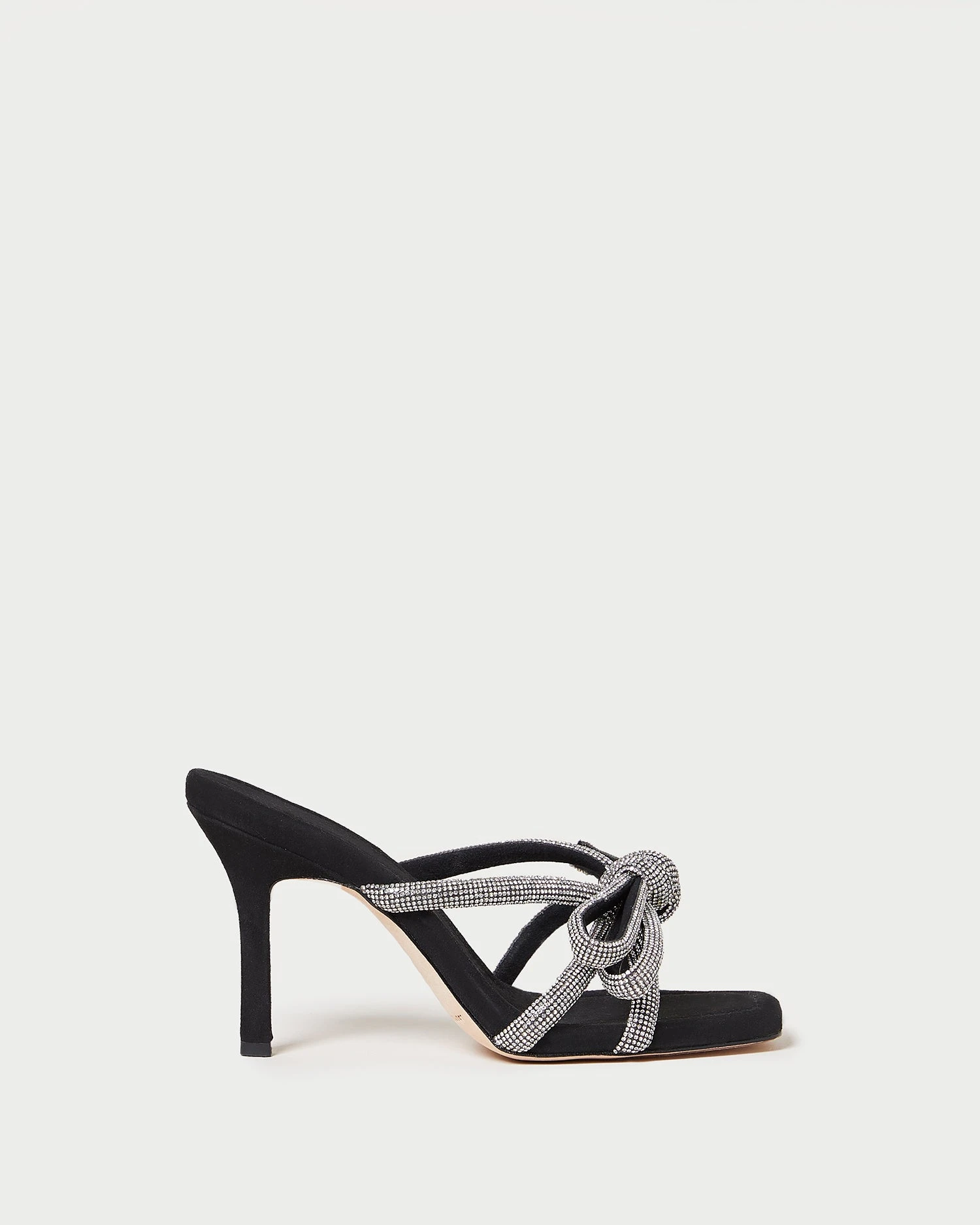 Loeffler Randall Margi Black/Rhinestone Suede Bow Heel 2 Loeffler Randall Margi Black/Rhinestone Suede Bow Heel - Image 2