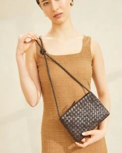 Loeffler Randall Marison Chocolate Woven Crossbody 9 Loeffler Randall Marison Chocolate Woven Crossbody -Loeffler Randall MARISON WL CHOCO 065