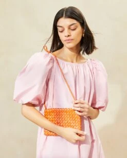 Loeffler Randall Marison Tangerine Woven Crossbody 9 Loeffler Randall Marison Tangerine Woven Crossbody -Loeffler Randall MARISON WL TANG 026copy
