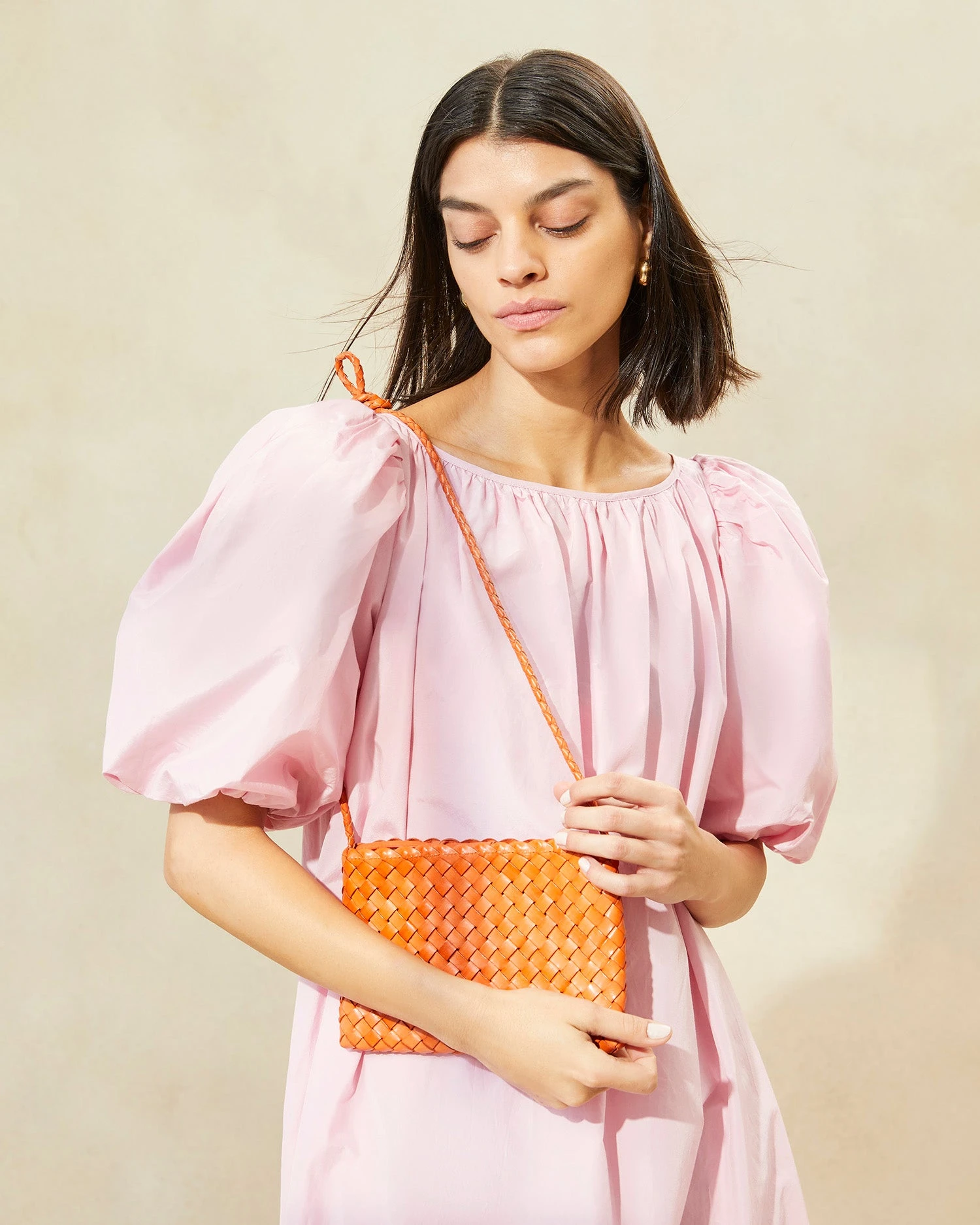 Loeffler Randall Marison Tangerine Woven Crossbody 5 Loeffler Randall Marison Tangerine Woven Crossbody - Image 5